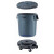 圆形塑料桶储物桶带盖大号垃圾桶户外小区物业塑料环卫桶加厚 特厚121升灰+盖子+底座