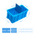 配件收纳工具箱箱分格零件盒长方形塑料加厚收纳盒隔板养龟箱带盖 箱配套盖子蓝色现货 蓝色