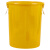 定制适用黄色垃圾桶圆形大号加厚医疗户外大容量塑料商用无盖大号有盖圆桶 50K【有盖】【医疗】