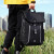 XINCADA双肩包男商务通勤旅行背包男士休闲大容量17英寸电脑包学生书包 黑色