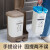 分类垃圾桶二合一新国标双桶带盖脚踏式厨房干湿分离  15L卡其色+5卷垃圾袋