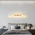 新款创意现代简约客厅卧室沙发电视背景墙长条装饰床头灯横款壁灯 鹿头款金色120cm暖光