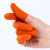 定制手指套护指防护耐磨加厚防滑硅胶橡胶受伤护甲手指头套保护指甲套 加厚橙色L大号(300个装)