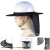 卡莱文遮阳帽太阳挡安全帽工地施工建筑网眼布配件防晒光线 深蓝色