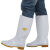 定制食品卫生靴中低高筒白色雨鞋防滑耐油耐酸碱水靴男女厨师劳保胶鞋 平底高筒 36