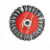 京斯坦 钢丝轮扭丝盘型钢丝轮打磨除锈刷子角磨机专用盆型  钢丝刷  镀铜丝100MM*M14*2 