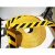 地胶贴耐磨橡胶 5S反光车位线定位划线 自粘标识黑黄警示防滑 黄黑色光面5cm*33m