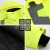 反光棉衣棉服冬季反光衣外套劳保服交通高速公路雨衣安全服工作男 300D防水反光棉衣(黑绿款) XL