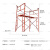 广东地区脚手架建筑工地广告安装门型龙门架活动架移动架直销 1.93米主架+0.92米防护栏+