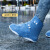 安达通 防水鞋套 雨鞋套户外雨天防滑成人男女雨靴 蓝色 40-42码 