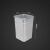 户外垃圾桶内桶 内胆 不锈钢垃圾桶 镀锌板方形桶 白铁皮桶 白色长17*宽17*高32CM