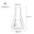 鹿色 玻璃三角烧瓶烧杯化学实验器材锥形瓶带塞50/150/250/500/1000ml 环球直口三角瓶200ml