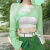浪莎（LangSha）夏季半截短款防晒罩衫女韩版新款宽松长袖网纱薄款打底衫上衣 白色 S CZM 80-90斤