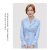 江波（JIANGBO）天蓝色白大褂工作服实验服 女士松紧袖薄款 XL 