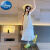 迪士尼（Disney）儿童吊带裙女2024新款女童沙滩裙女大童夏装旅游公主度假裙连衣裙 白色 (蛋糕裙) 120cm