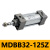 定制适用气缸MBB80/MDBB80-25-50-75-100-125-150-175-200Z 深灰色