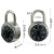 谋福（CNMF） 双开不锈钢旋转转盘密码锁密码挂锁 钥匙双开密码锁挂锁锁头（双开密码锁）