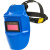 昶域电焊面罩自动变光变色氩弧焊焊工头戴式焊帽太阳能全自动 蓝色自动变光+10片保护片