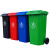 鸣固 户外环卫垃圾桶 大号加厚240L分类垃圾桶商用塑料工业垃圾桶带盖物业翻盖果皮箱 240L绿色ZJ3291