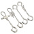 3mm钢丝绳自锁扣钢丝吊绳锁线器灯具挂线可调节收紧卡扣不锈钢线 双头压卡钩+0.5米3毫米粗