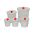调色杯调漆一次性塑料胶罐容量杯溶液体加厚带盖密封桶 2L一个装
