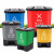 普利赛拉 分类垃圾桶 商用办公酒店单桶脚踏垃圾桶 绿色-厨余垃圾 16L