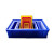 适用零件盒周转箱物料盒螺丝盒配件箱塑料盒箱五金工具盒蓝色箱子 加厚EU箱400*300*175 默认灰需