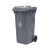 美迢 户外环卫加厚物业小区室外环保分类带盖翻盖垃圾桶 绿色240L【带轮款】一个价