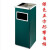 不锈钢烟灰柱烟蒂柱吸烟柱抽烟柱落地立式烟灰缸垃圾桶 正方形绿色24*24*61带内桶 颜色