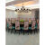 新中式圆桌餐厅吊灯带射灯餐饮店饭店大包厢包间包房吊灯酒店灯具 2043312头布罩