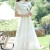 美薯新中式国风短袖女盘扣连衣裙2024夏季新款女装小个子中长裙子显瘦 白色 S