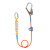 可调节连接绳工地施工保护绳电工高空作业保险绳安全绳套装 AR-1单小钩3米