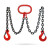 起重链条吊索具成套 链条索具杭鸽吊装工具羊角勾吊钩吊环组合吊 6.4吨1米4腿