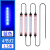 24V货车卡车改装尾翼后导流罩隔断灯流光跑马侧边灯led中网警示灯 24V蓝光【4节灯】1.5米/一条
