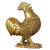 法派莎（Fapaisha）铜鸡摆件纯黄铜金鸡报喜元宝公鸡报晓家居客厅十二生肖鸡装饰摆件 吉祥旺财鸡12CM高