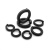 兆安德 8.8级镀锌/黑色弹垫开口弹簧垫圈金属圆形螺丝弹簧垫片 M3（黑色500只） 