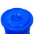 稳斯坦 WK001 塑料大桶 环卫物业垃圾桶酒店厨房收纳圆桶 蓝色50升 40*40cm(无盖)