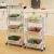 奈高置物架厨房客厅储物架简易塑料货架零食果蔬小推车收纳篮绿色三层