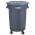 白云清洁 AF07503 大号圆形桶垃圾桶储物水桶用蓄水桶 带盖四轮底座80L