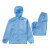 立采 工作防护服 打磨专用防尘衣透气分体连帽男女工业喷漆防护服工作服 蓝色整套XXL1件价 