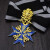 二战德国勋章二战德军马耳他普鲁士功勋蓝色马克思勋章项链 系脖款配铁盒