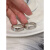 行浩纪18k玫瑰金食指戒指小众设计网红个性送女友妈妈生日礼 十字无钻戒指(玫瑰金)7#(95-110
