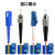 蓝邮 光纤跳线 ST-ST 单模双芯 黄色 5m ST/UPC-ST/UPC单模双芯5米