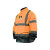 代尔塔404012荧光服 防雨冲峰衣环卫警示反光工作服 404012上衣(橙色+藏青) S