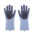 硅胶手套洗碗手套男女家用刷碗厨房清洁神器家务清洁手套 蓝色140g 均码