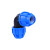梵选 PE蓝帽快接自来水管快速活接头PE免热熔接头水管连接管件 单位：个 32快接三通 