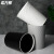 希万辉 商用轻奢带压圈螺旋垃圾桶办公室收纳废纸桶【黑色小号】XWH0272
