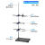 铁架台实验室支架化学实验器材不锈钢固定夹十字夹小大号铁圈加厚 标准铁架台一杆一座40cm