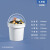 塑料桶圆桶水桶酒酿桶甜米酒密封桶透明1/2/5/10/20L25升 1L白色-配半圆盖X10个
