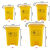 定制医疗垃圾桶废物大号回收桶黄色脚踏诊所用利器盒收集桶卫生桶 生活垃圾桶60L【灰色】